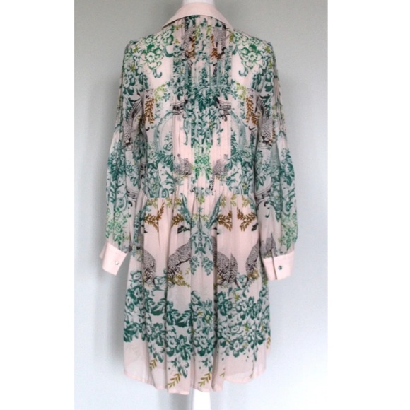 Anthropologie Maeve Ria Jungle Shirt Dress with Slip Size 4 - Picture 7 of 14
